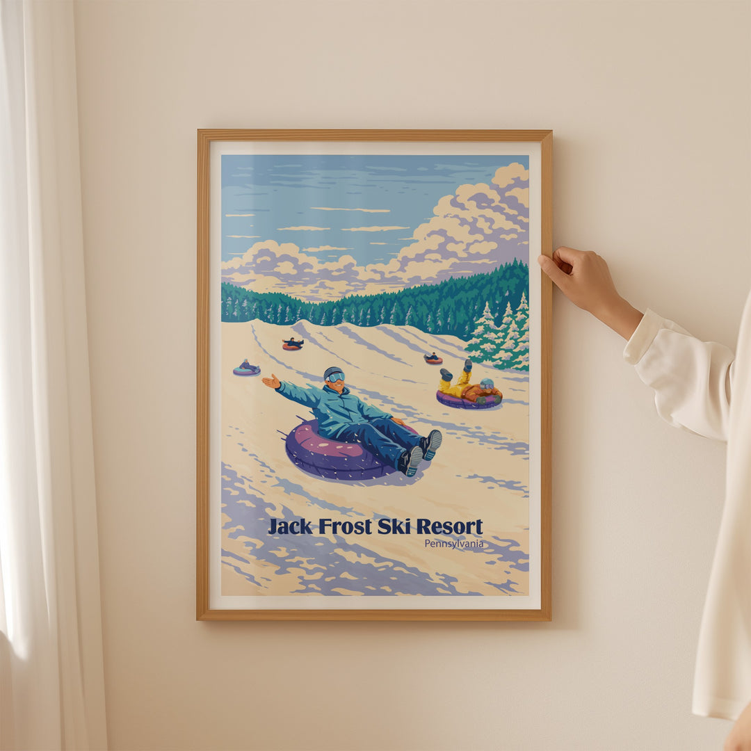 Jack Frost Pennsylvania USA Ski Resort Travel Poster