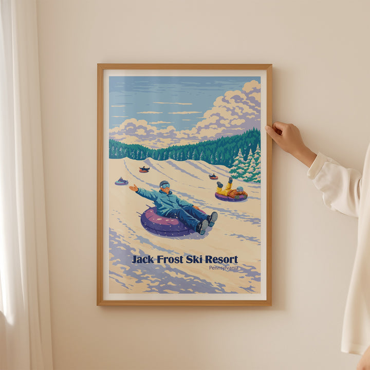 Jack Frost Pennsylvania USA Ski Resort Travel Poster