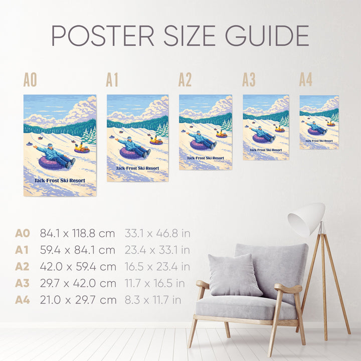 Jack Frost Pennsylvania USA Ski Resort Travel Poster