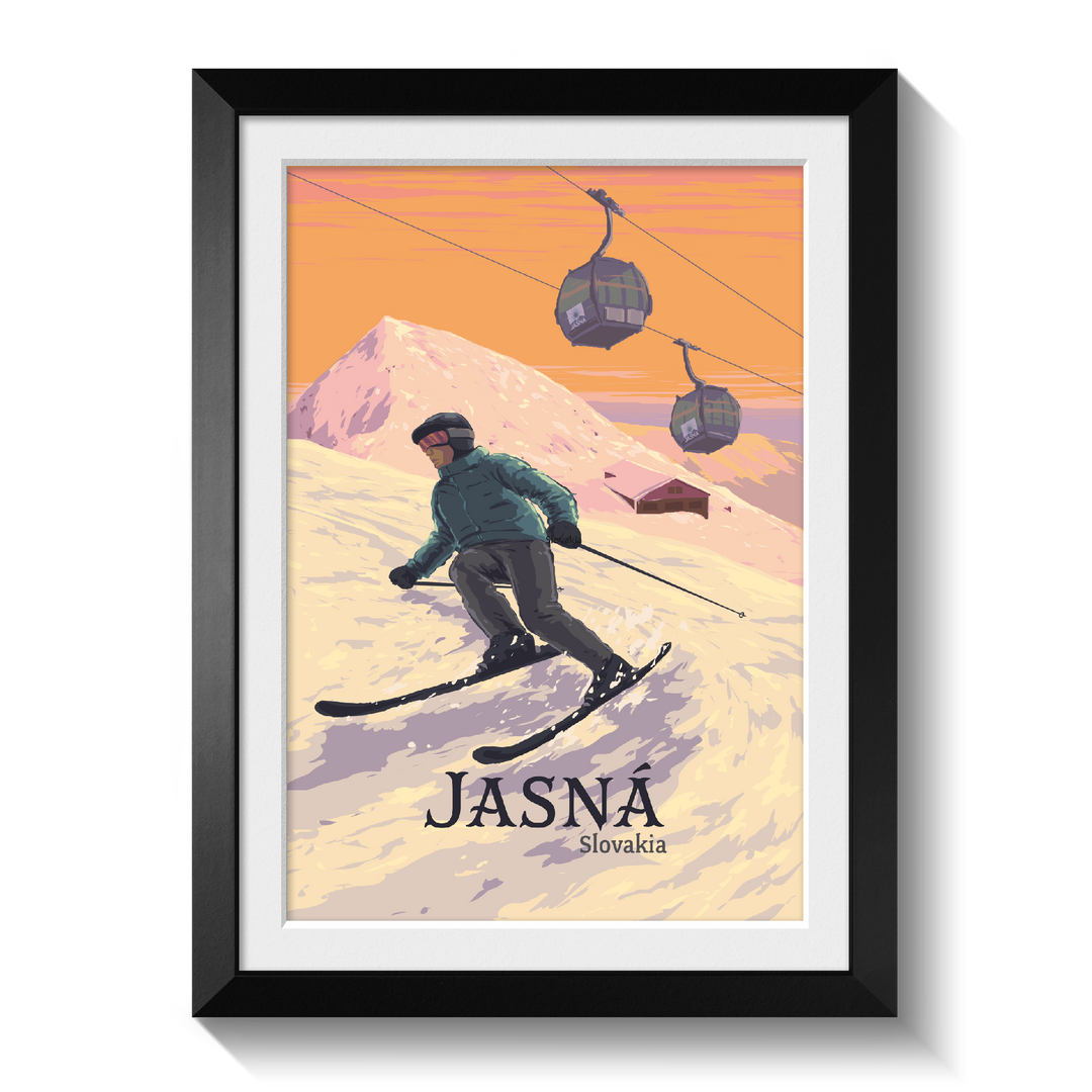 Jasna Ski Resort Slovakia Travel Poster