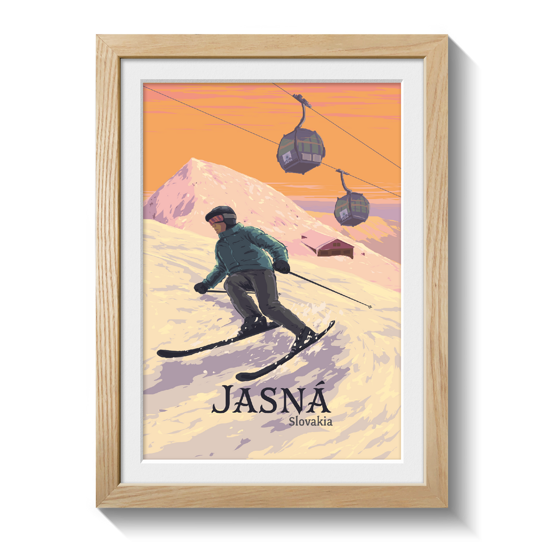 Jasna Ski Resort Slovakia Travel Poster