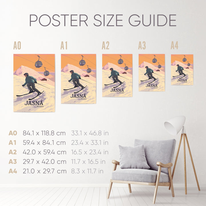 Jasna Ski Resort Slovakia Travel Poster