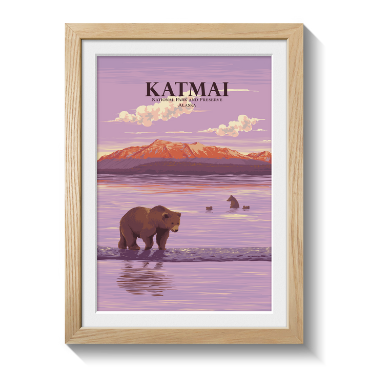 Katmai National Park and Preserve Travel Poster