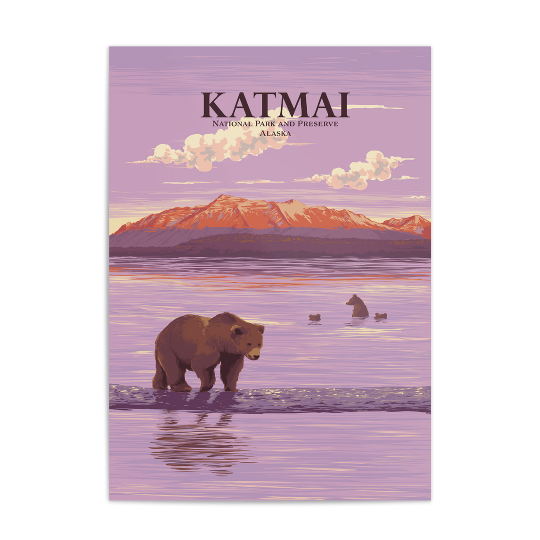 Katmai National Park and Preserve Travel Poster