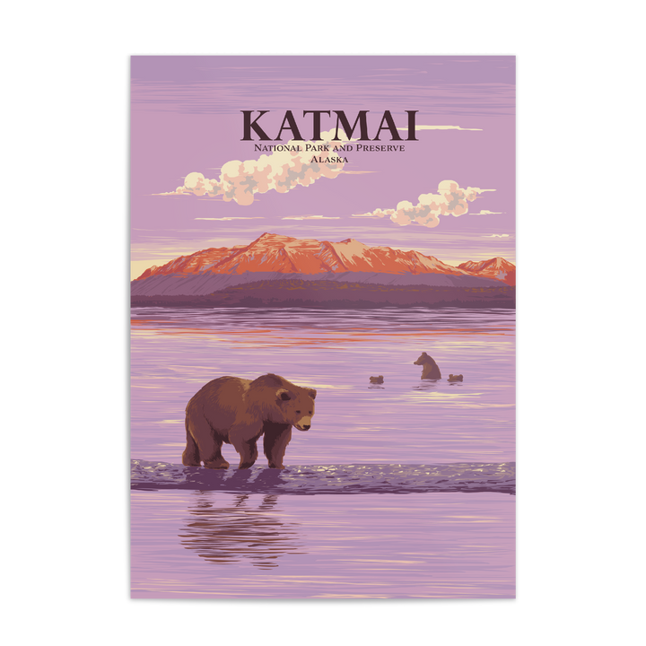 Katmai National Park and Preserve Travel Poster