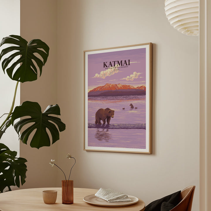 Katmai National Park and Preserve Travel Poster