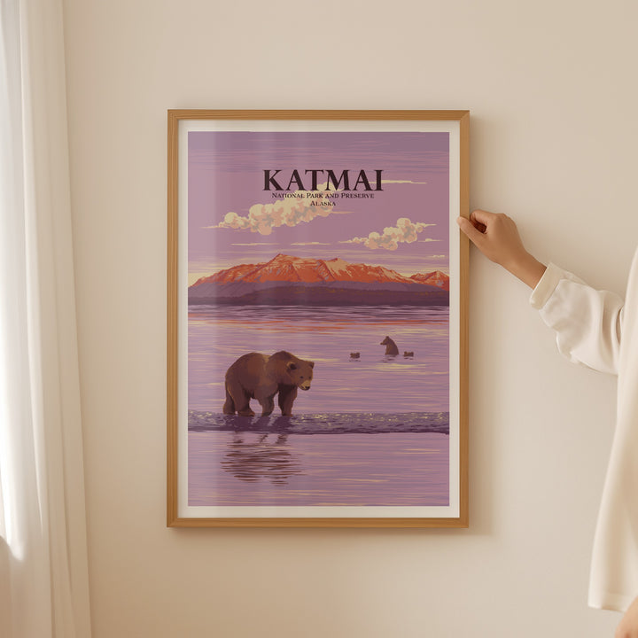 Katmai National Park and Preserve Travel Poster