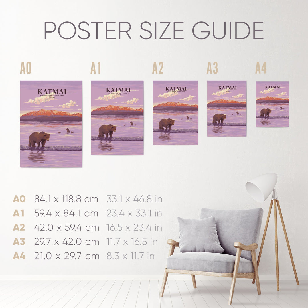 Katmai National Park and Preserve Travel Poster