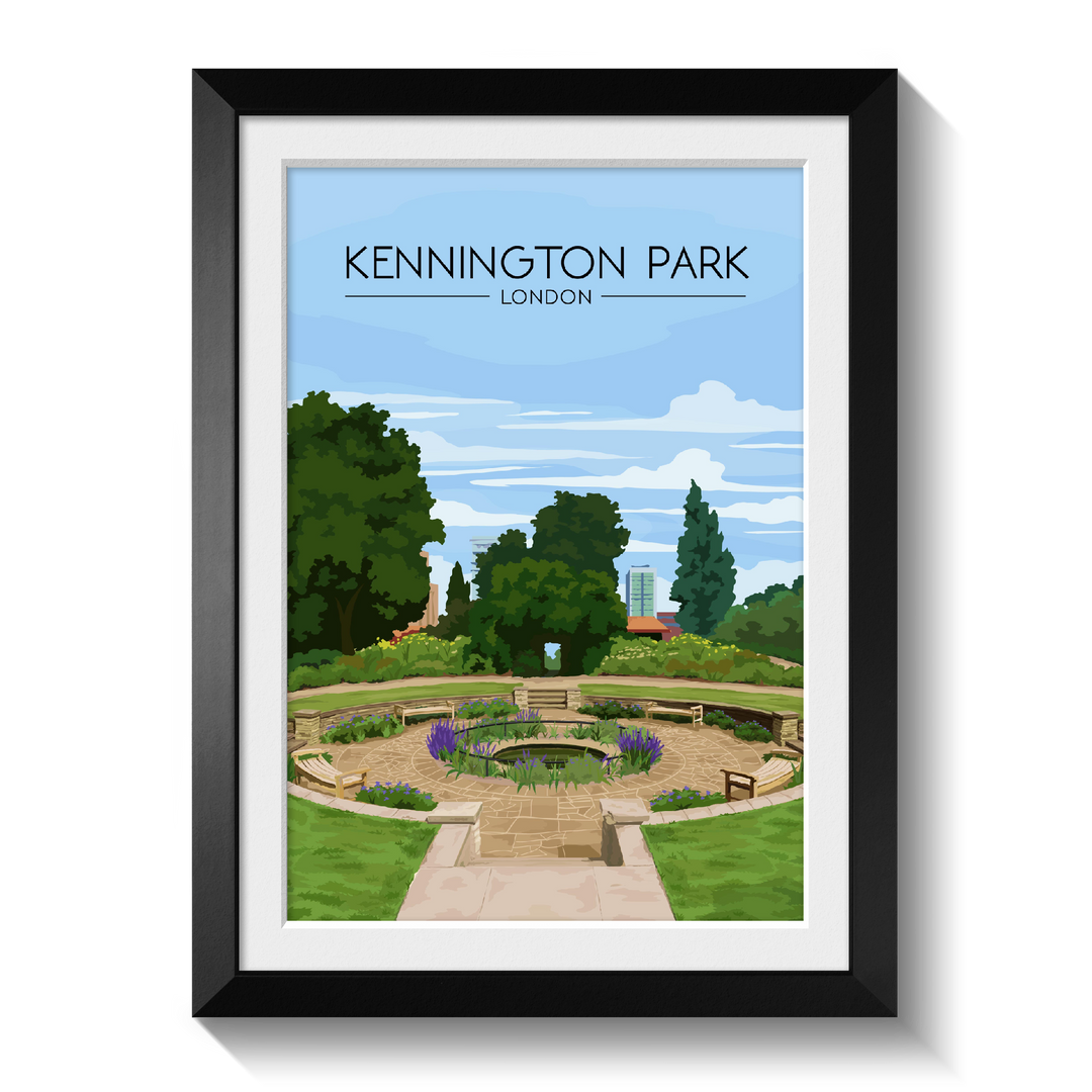 Kennington Park London Travel Poster