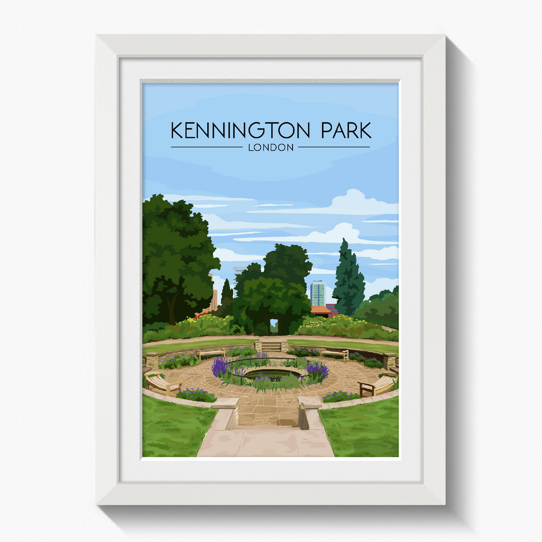 Kennington Park London Travel Poster