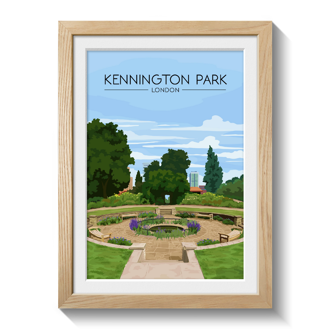 Kennington Park London Travel Poster