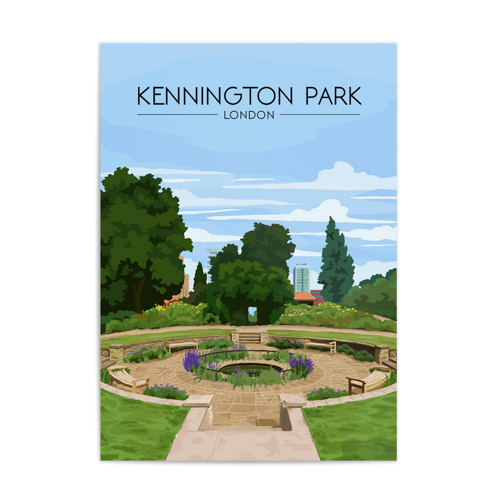 Kennington Park London Travel Poster