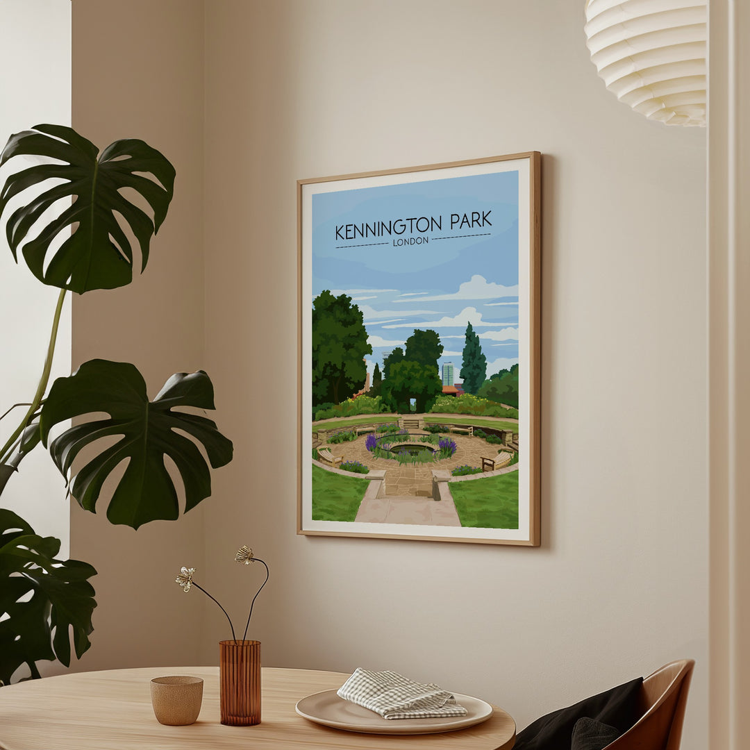 Kennington Park London Travel Poster