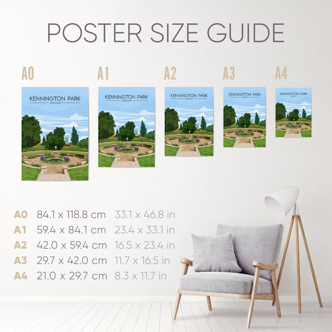 Kennington Park London Travel Poster