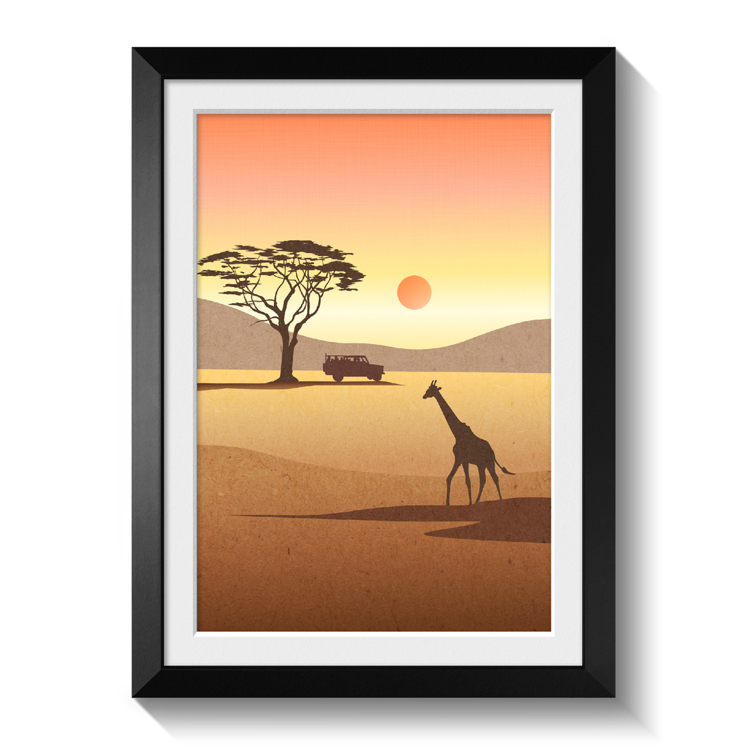 Kenya Safari Nursery Poster