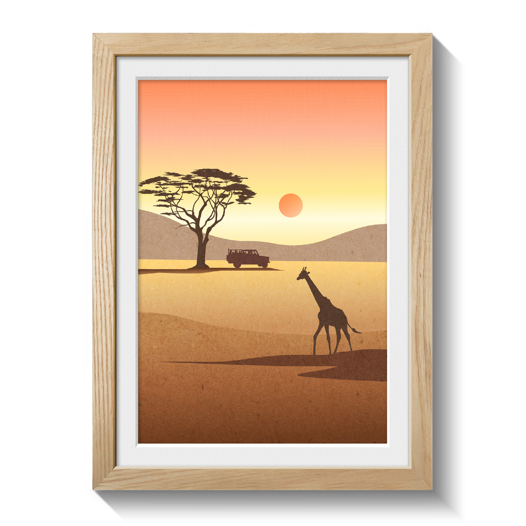 Kenya Safari Nursery Poster