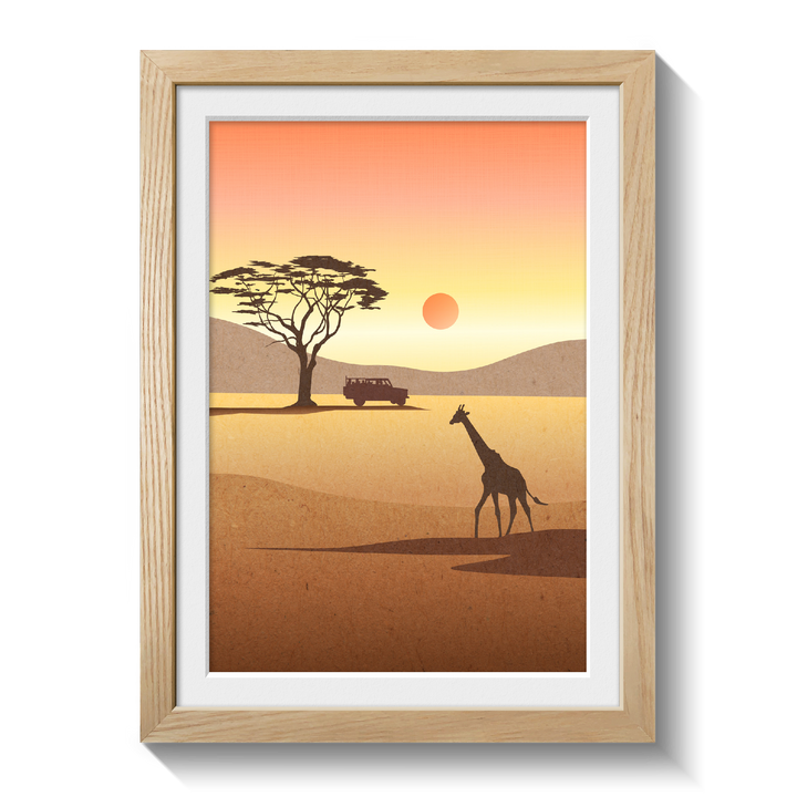Kenya Safari Nursery Poster