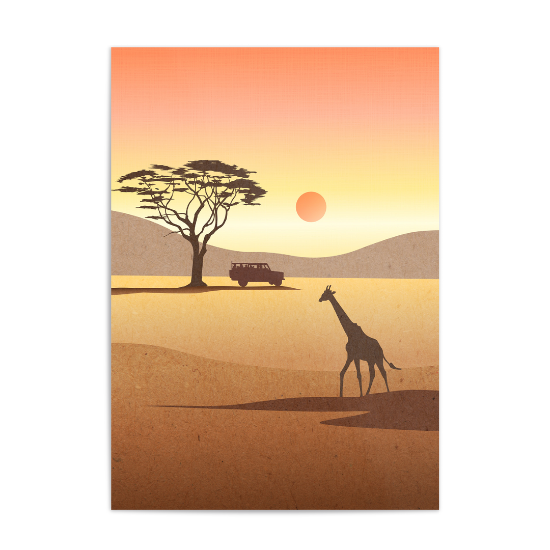 Kenya Safari Nursery Poster