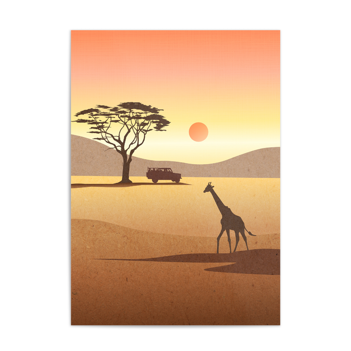 Kenya Safari Nursery Poster