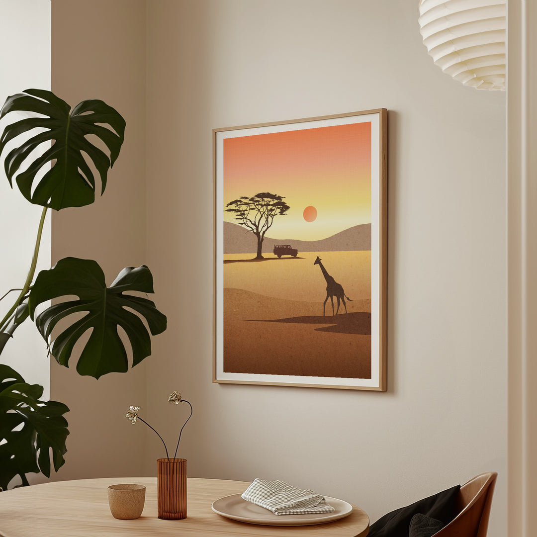 Kenya Safari Nursery Poster