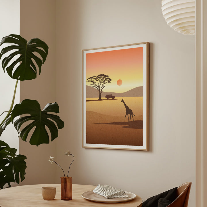 Kenya Safari Nursery Poster