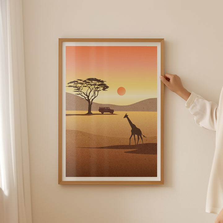 Kenya Safari Nursery Poster