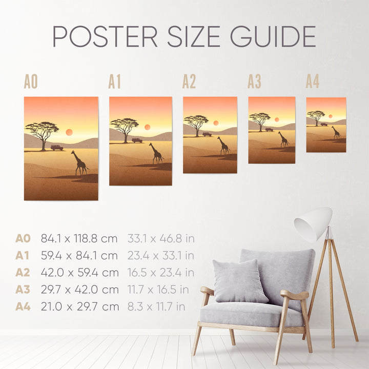 Kenya Safari Nursery Poster