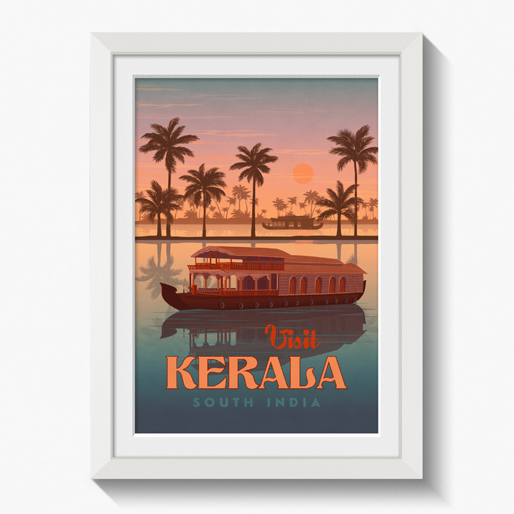 Kerala India Travel Poster