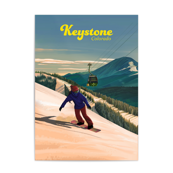 Keystone Snowboarding Travel Poster