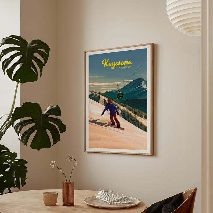 Keystone Snowboarding Travel Poster