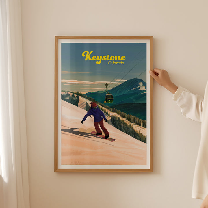 Keystone Snowboarding Travel Poster