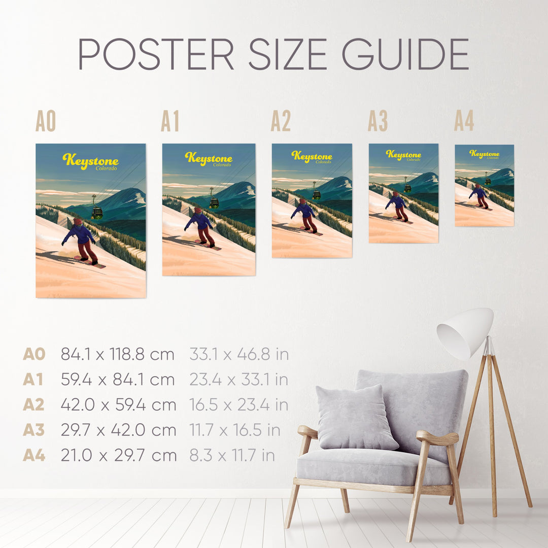 Keystone Snowboarding Travel Poster