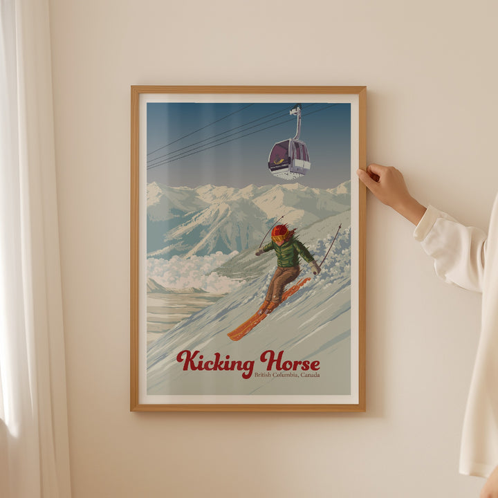 Kicking Horse Golden British Columbia Canada Ski Resort Travel Poster