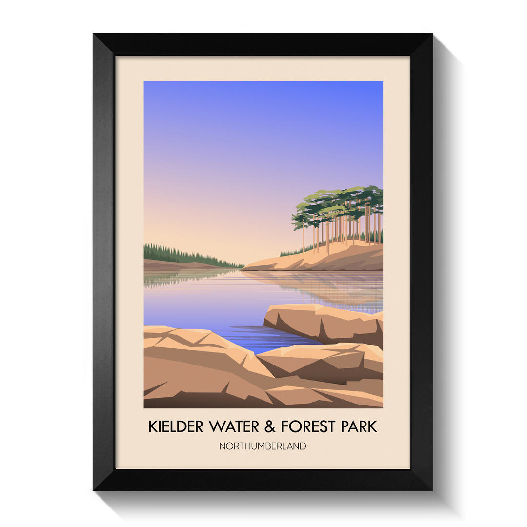 Kielder Water and Forest Park Northumberland Travel Poster
