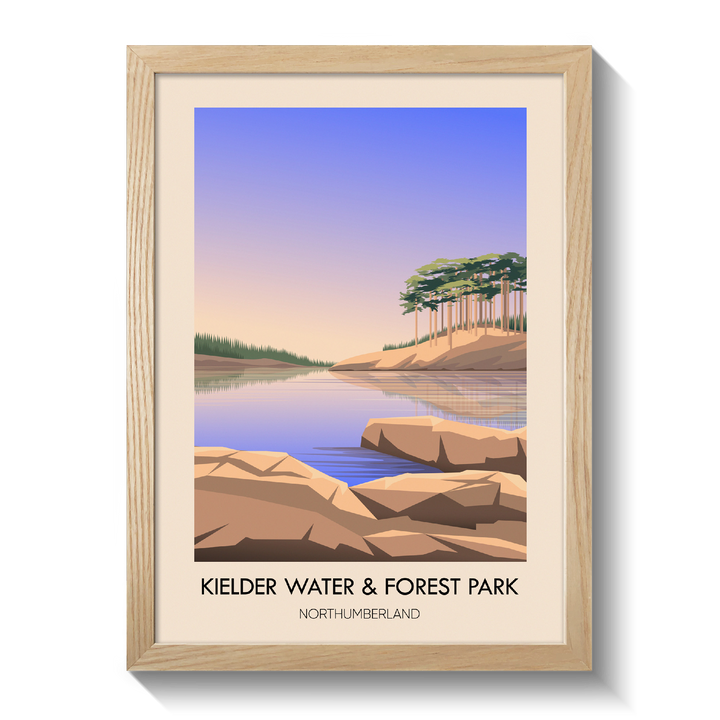 Kielder Water and Forest Park Northumberland Travel Poster