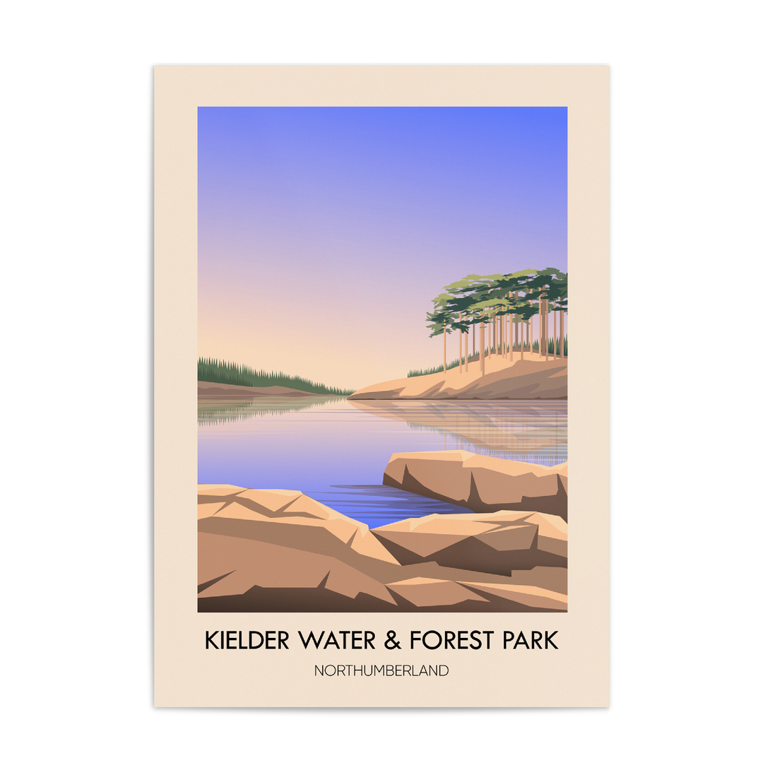 Kielder Water and Forest Park Northumberland Travel Poster