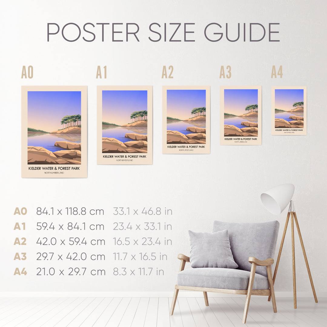 Kielder Water and Forest Park Northumberland Travel Poster