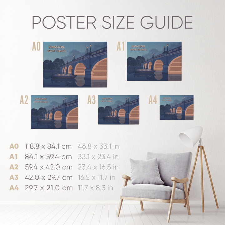 Kingston Upon Thames London Travel Poster