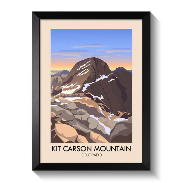 Kit Carson Mountain Colorado USA Travel Poster