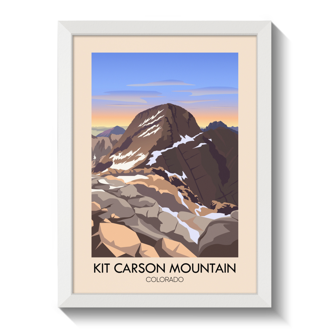 Kit Carson Mountain Colorado USA Travel Poster
