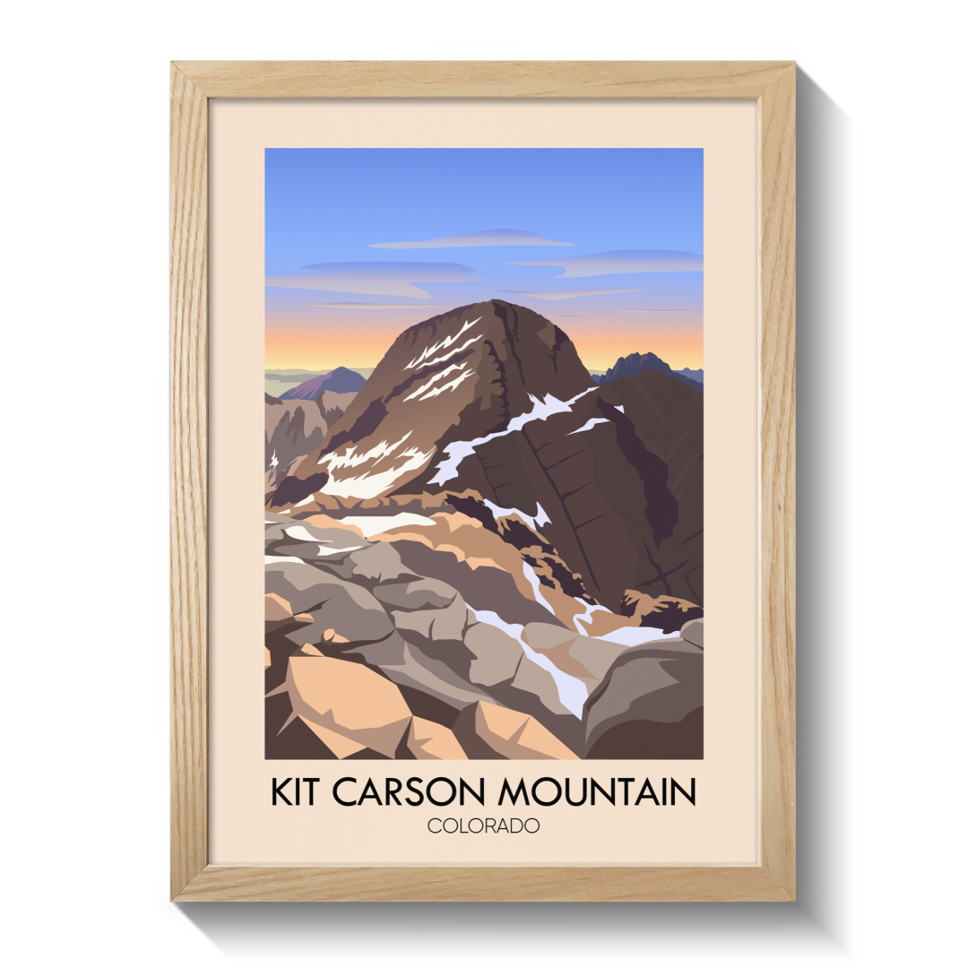Kit Carson Mountain Colorado USA Travel Poster