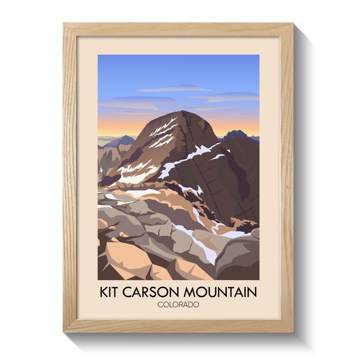 Kit Carson Mountain Colorado USA Travel Poster
