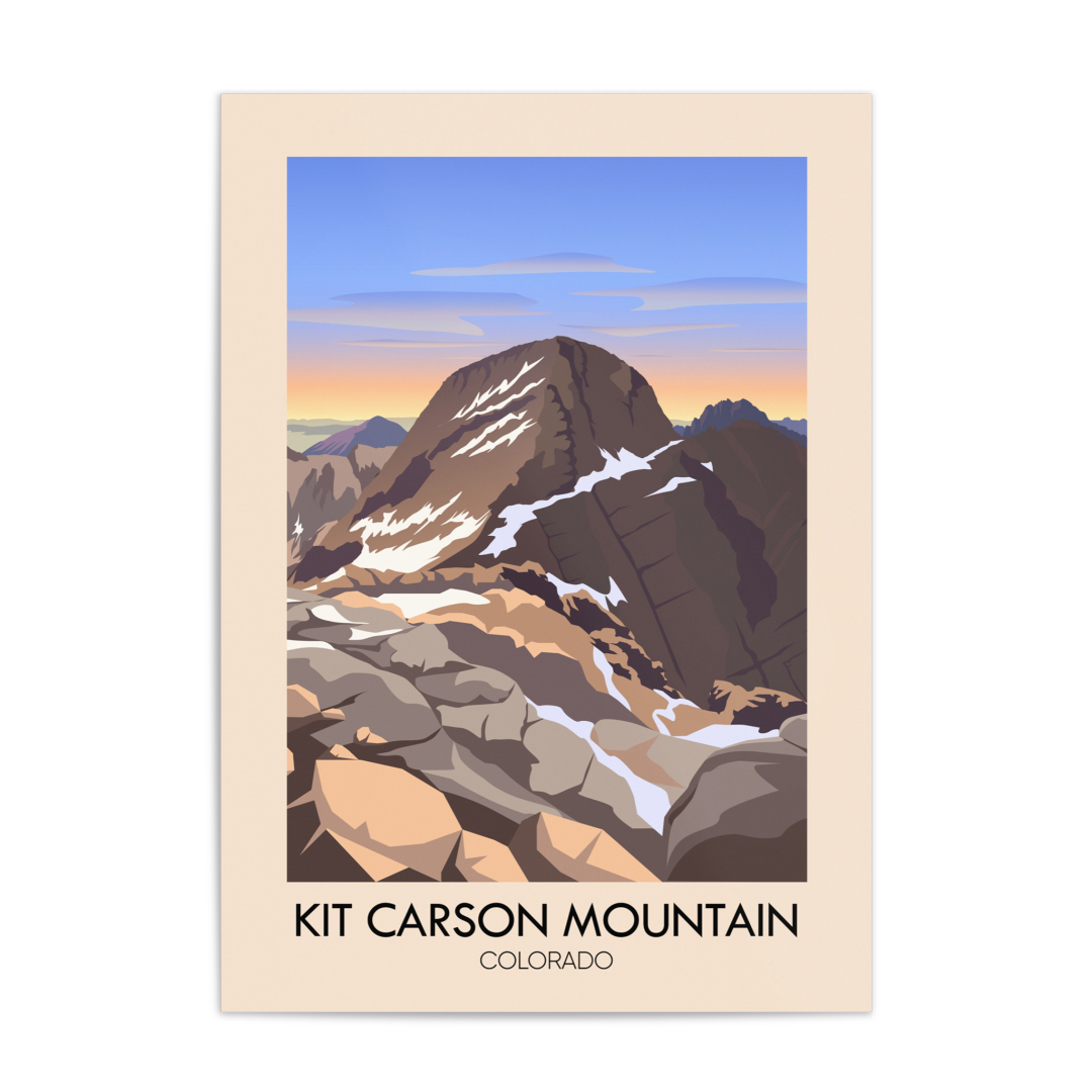 Kit Carson Mountain Colorado USA Travel Poster