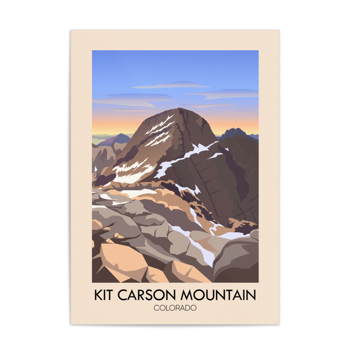 Kit Carson Mountain Colorado USA Travel Poster