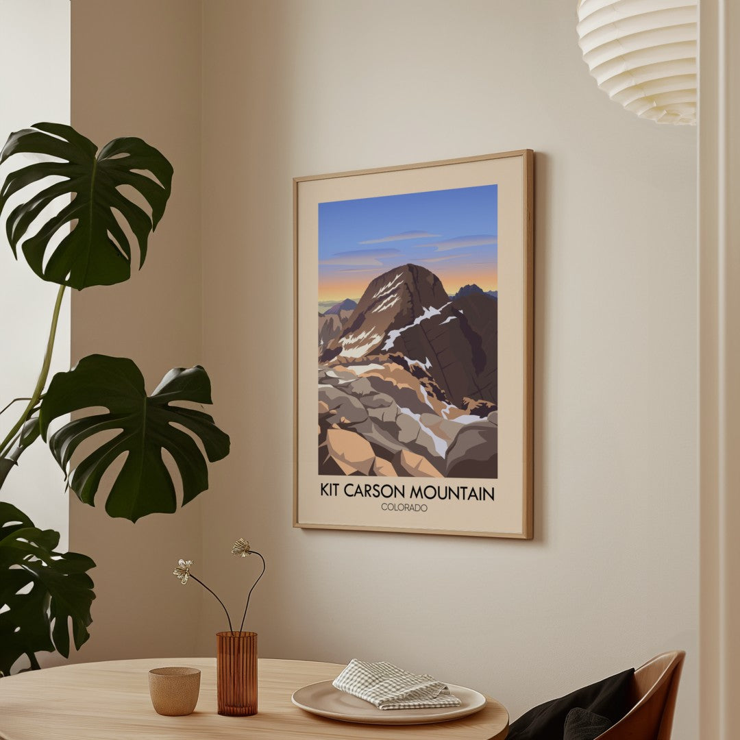 Kit Carson Mountain Colorado USA Travel Poster