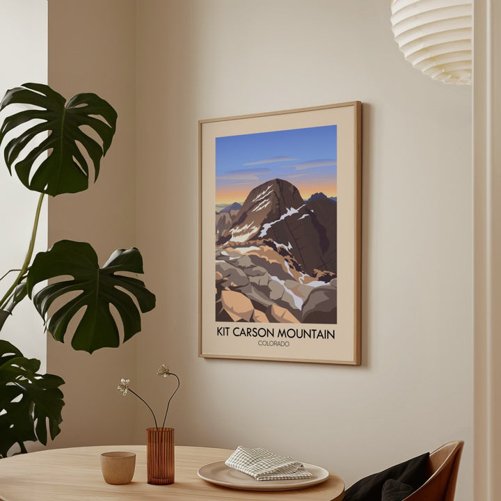 Kit Carson Mountain Colorado USA Travel Poster