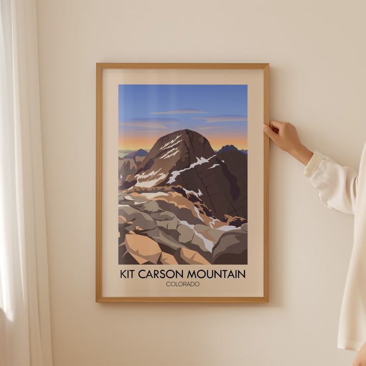 Kit Carson Mountain Colorado USA Travel Poster
