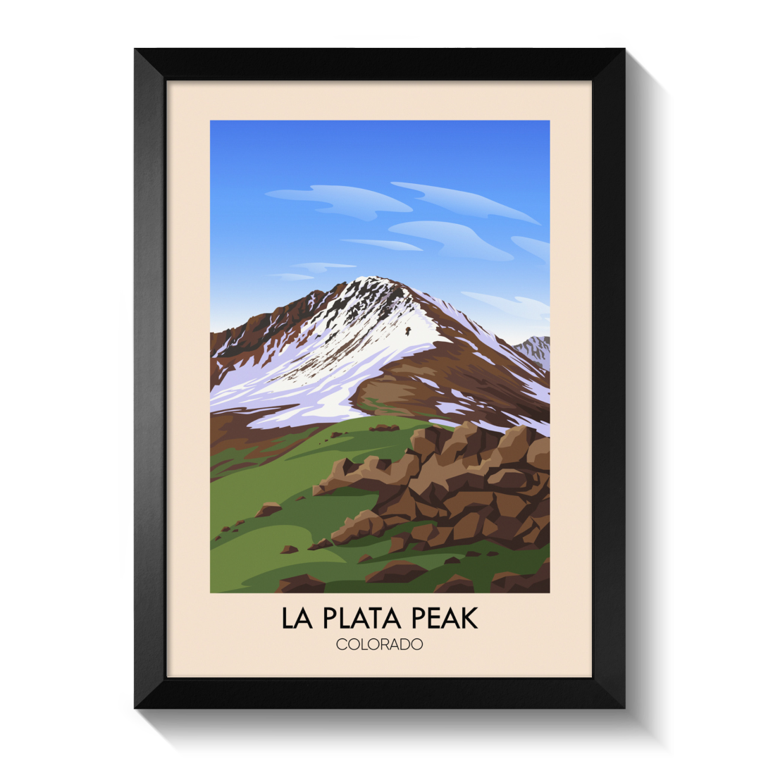 La Plata Peak Colorado USA Travel Poster