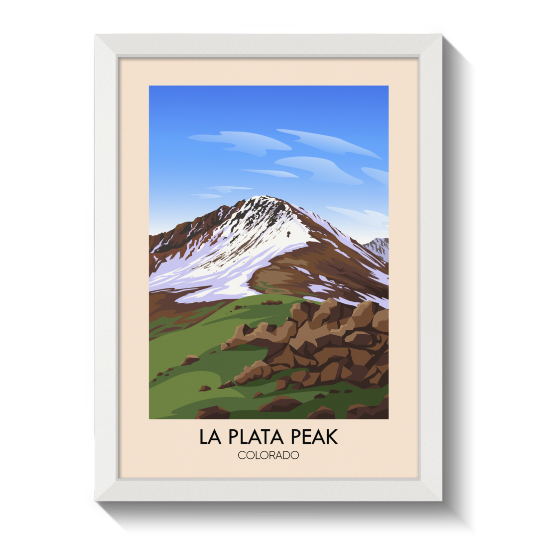 La Plata Peak Colorado USA Travel Poster