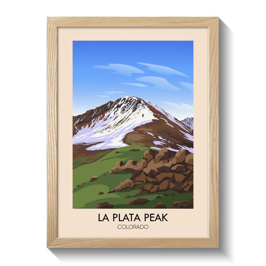 La Plata Peak Colorado USA Travel Poster